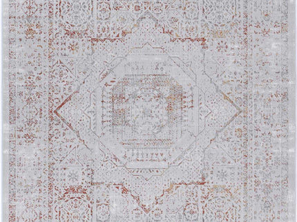 Porto Luna Cream & Red Traditional Rug