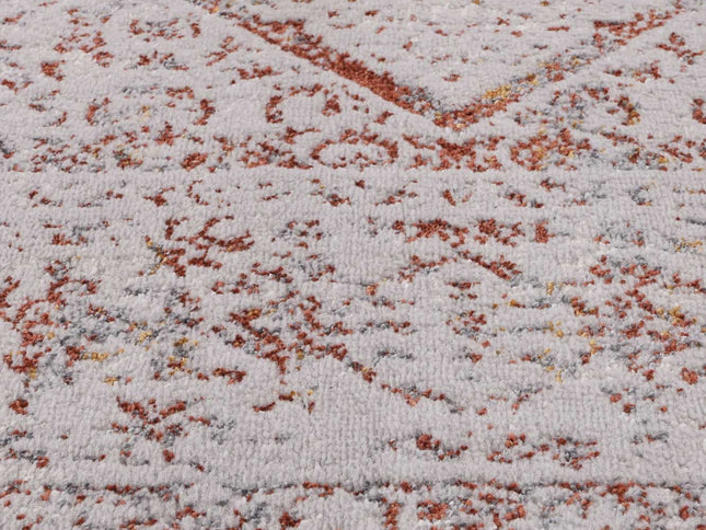 Porto Luna Cream & Red Traditional Rug