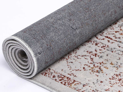 Porto Luna Cream & Red Traditional Rug