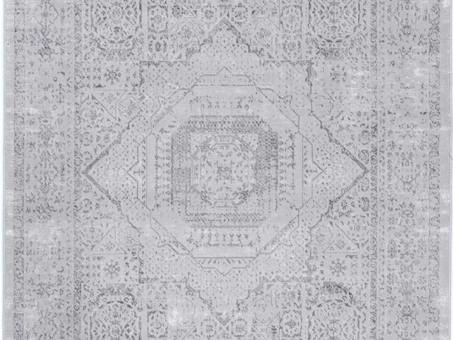 Porto Luna Cream & Grey Traditional Rug