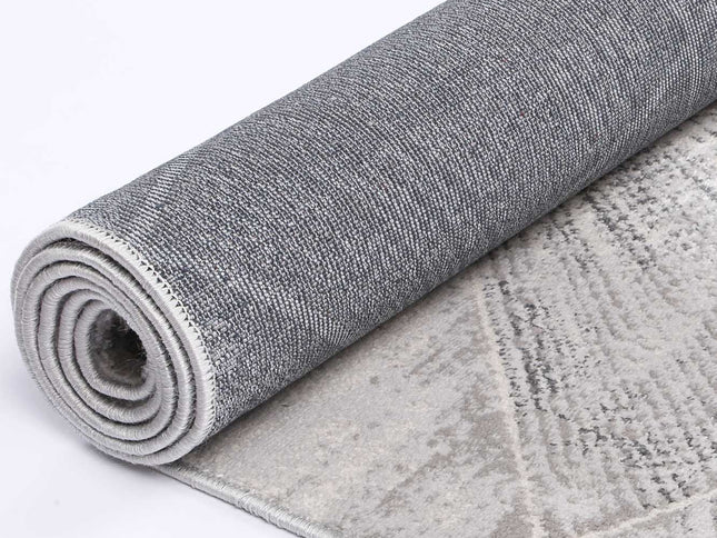 Porto Mason Grey Geometric Rug