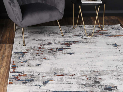 Porto Isla Blue & Red Abstract Rug