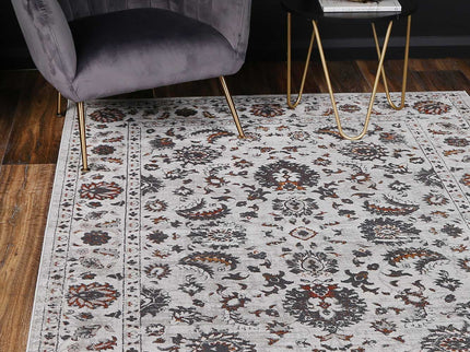 Porto Edward Ivory & Red Traditional Rug