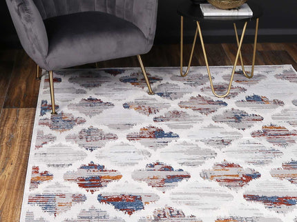 Porto Isabella Grey & Multi Geometric Rug