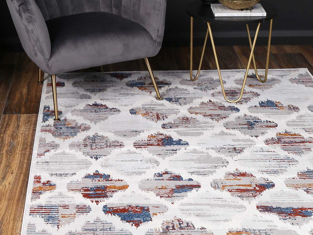 Porto Isabella Grey & Multi Geometric Rug