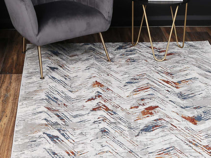 Porto Oskar Grey & Multi Geometric Rug