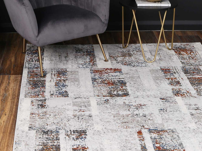 Porto Herman Grey & Multi Abstract Rug