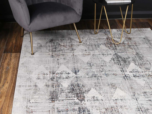 Porto Harlequinn Grey & Multi Geometric Rug
