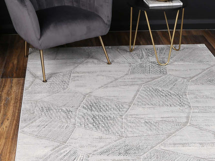 Porto Mason Grey Geometric Rug