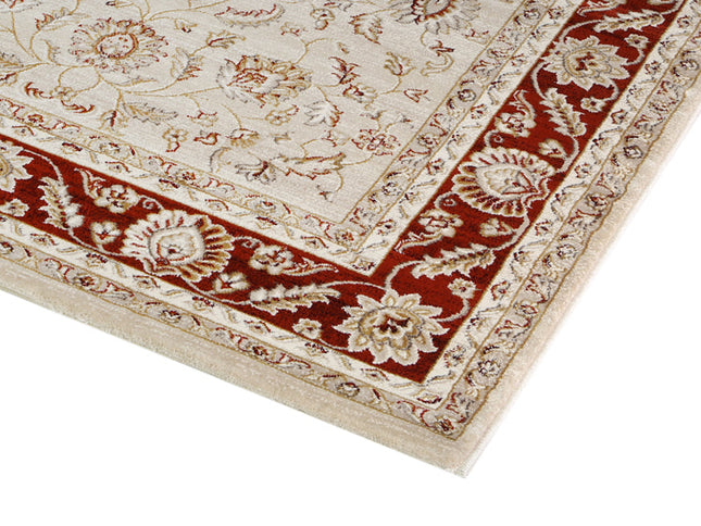 Prague Francesca Cream & Red Traditional Rug
