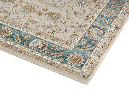 Prague Francesca Cream & Blue Traditional Rug