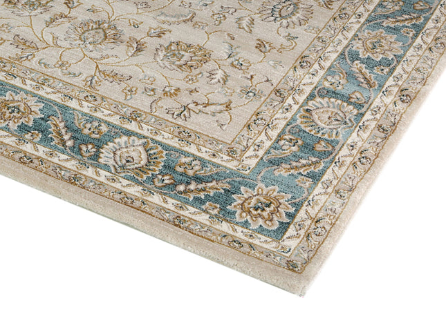 Prague Francesca Cream & Blue Traditional Rug