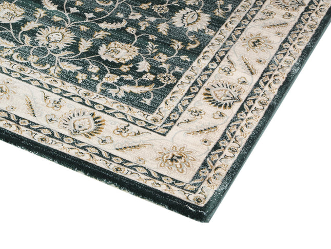 Prague Francesca Green & Cream Traditional Rug