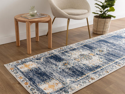 Provence Taza Blue Cream Transitional Rug - PROV06