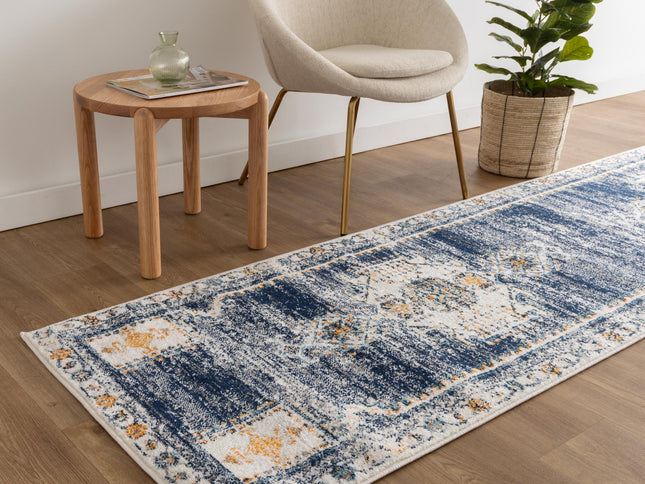 Provence Taza Blue Cream Transitional Rug - PROV06