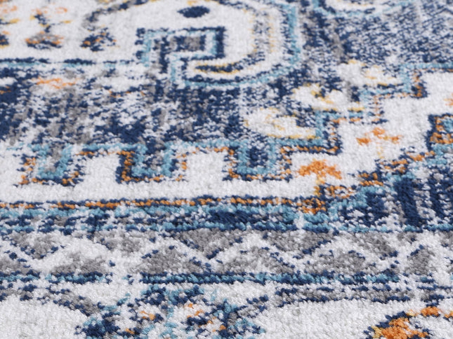Provence Taza Blue Cream Transitional Rug - PROV06