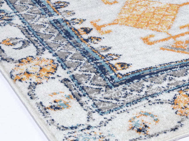 Provence Taza Blue Cream Transitional Rug - PROV06