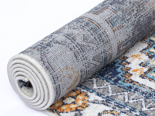 Provence Taza Blue Cream Transitional Rug - PROV06