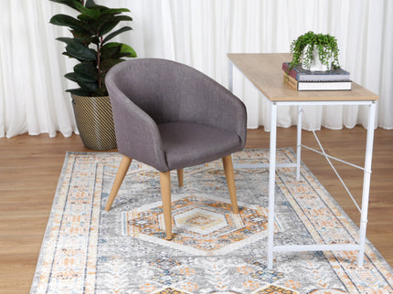 Provence Zaida Traditional Grey & Terracotta Rug - PROV12