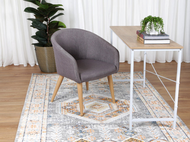 Provence Zaida Traditional Grey & Terracotta Rug - PROV12