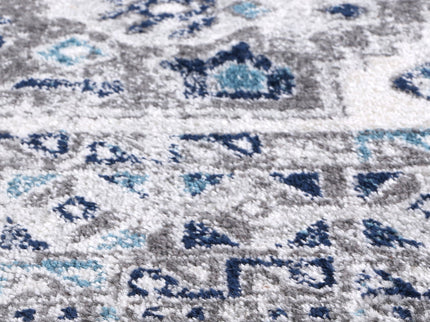 Provence Celts Cream Blue Traditional Rug - PROV14