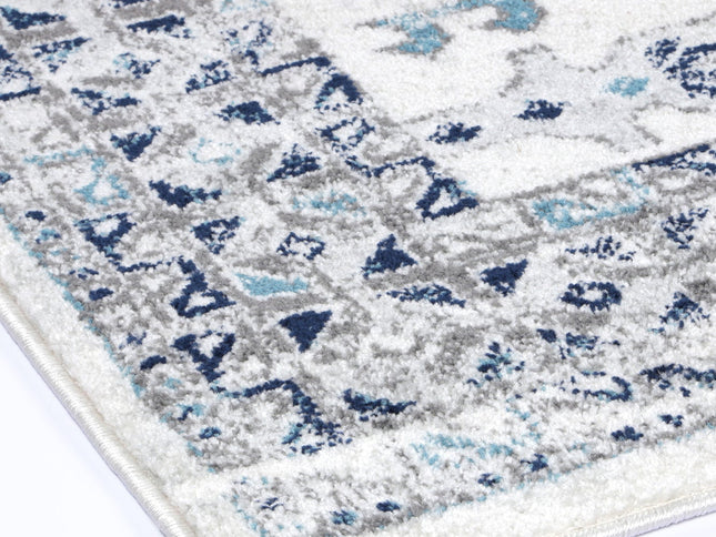 Provence Celts Cream Blue Traditional Rug - PROV14