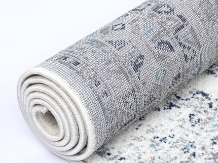 Provence Celts Cream Blue Traditional Rug - PROV14