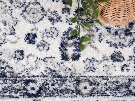 Provence Bonaparte Navy Cream Traditional Rug - PROV16