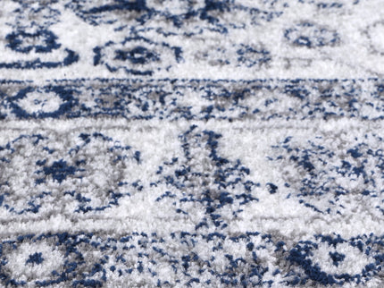 Provence Bonaparte Navy Cream Traditional Rug - PROV16