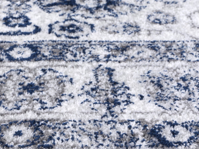 Provence Bonaparte Navy Cream Traditional Rug - PROV16