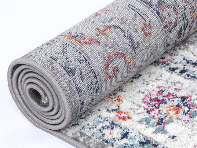 Provence Somerset Grey Multi Traditional Rug - PROV19