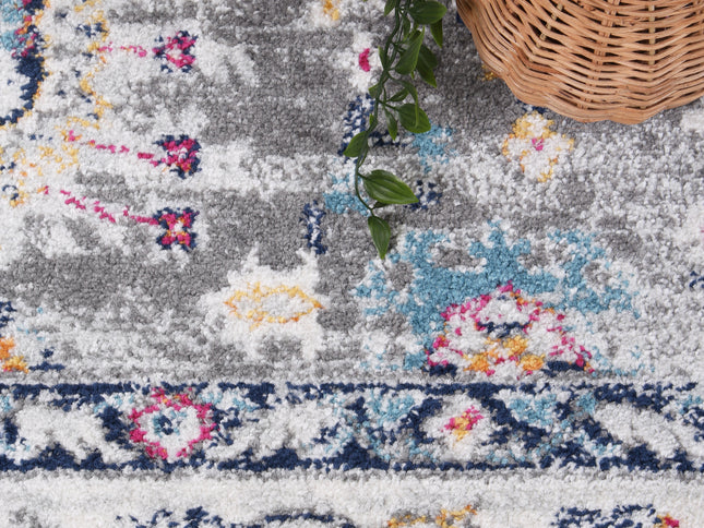 Provence Somerset Grey Multi Traditional Rug - PROV19