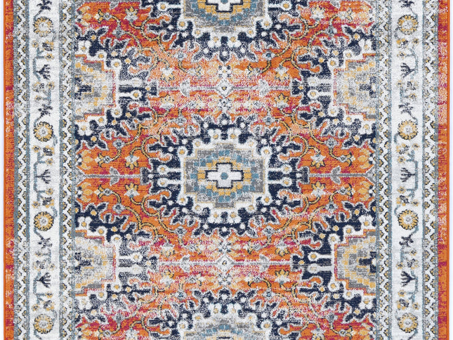 Provence Pagnol Rust Multi Traditional Rug - PROV20