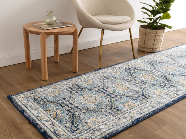 Provence Ventoux Navy Multi Traditional Rug - PROV21