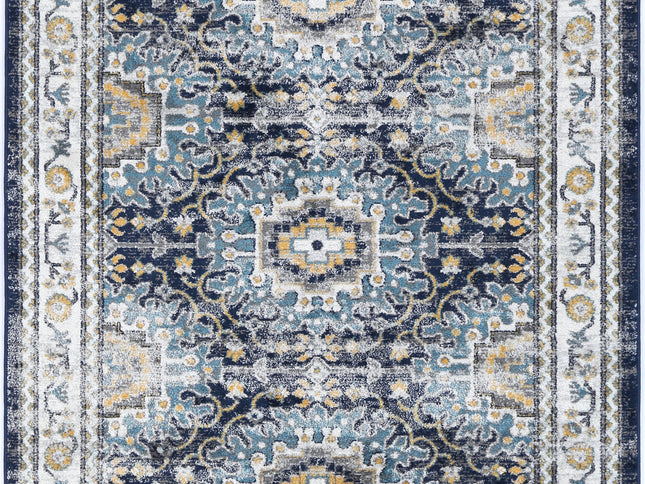 Provence Ventoux Navy Multi Traditional Rug - PROV21