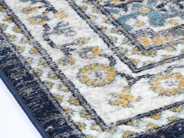 Provence Ventoux Navy Multi Traditional Rug - PROV21