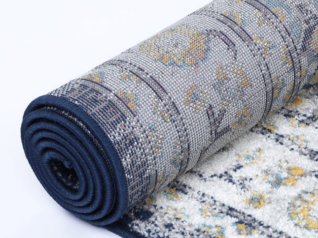 Provence Ventoux Navy Multi Traditional Rug - PROV21