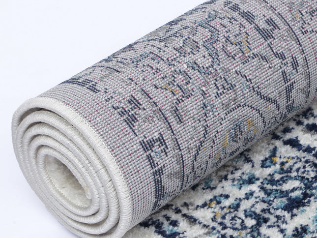 Provence Alpes Navy Multi Traditional Rug - PROV22