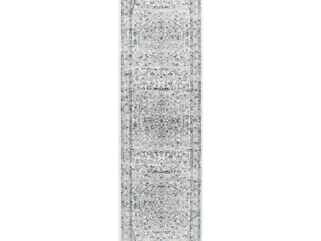Provence Vallonnet Cream Navy Floral Rug - PROV23