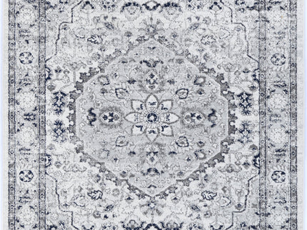 Provence Vallonnet Cream Navy Floral Rug - PROV23