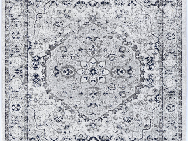 Provence Vallonnet Cream Navy Floral Rug - PROV23