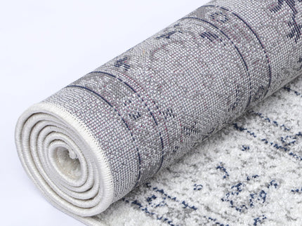 Provence Vallonnet Cream Navy Floral Rug - PROV23