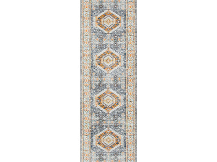 Provence Zaida Traditional Grey & Terracotta Rug - PROV12