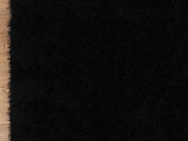 Puffy Soft Shag Black Rug
