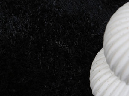 Puffy Soft Shag Black Rug