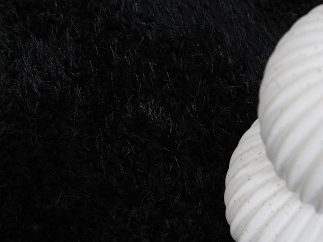 Puffy Soft Shag Black Rug