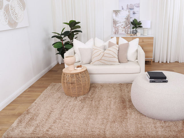 Puffy Soft Shag Camel Rug