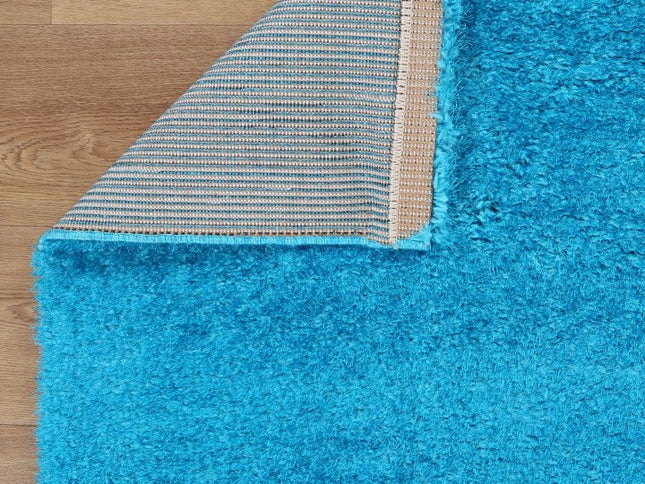 Puffy Soft Shag Teal Rug
