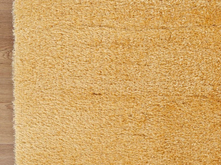Puffy Soft Shag Mustard Rug