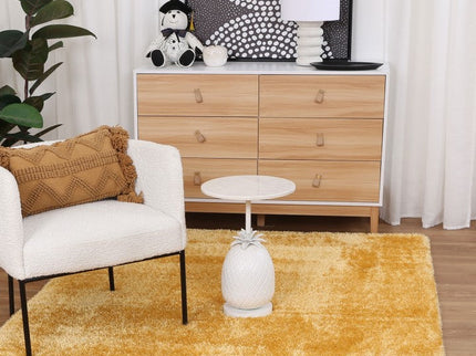 Puffy Soft Shag Mustard Rug